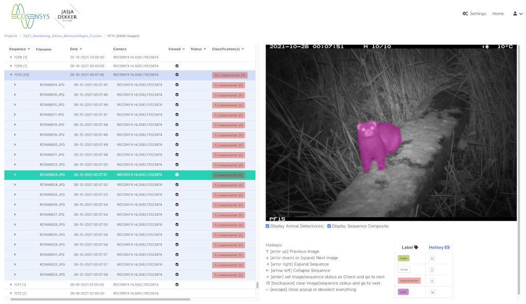 Wildlife Interactive Labeling Database (WILD) camera management system